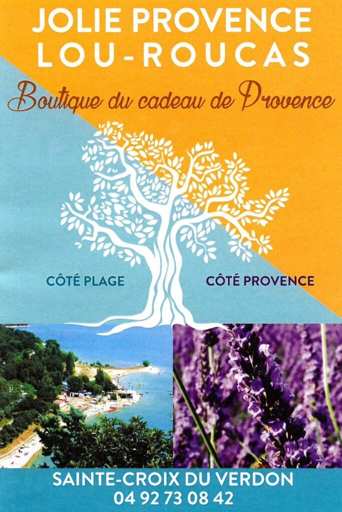 Affiche de la boutique Jolie Provence - Lou Roucas producteur de Lavande à Sainte-Croix-du-Verdon